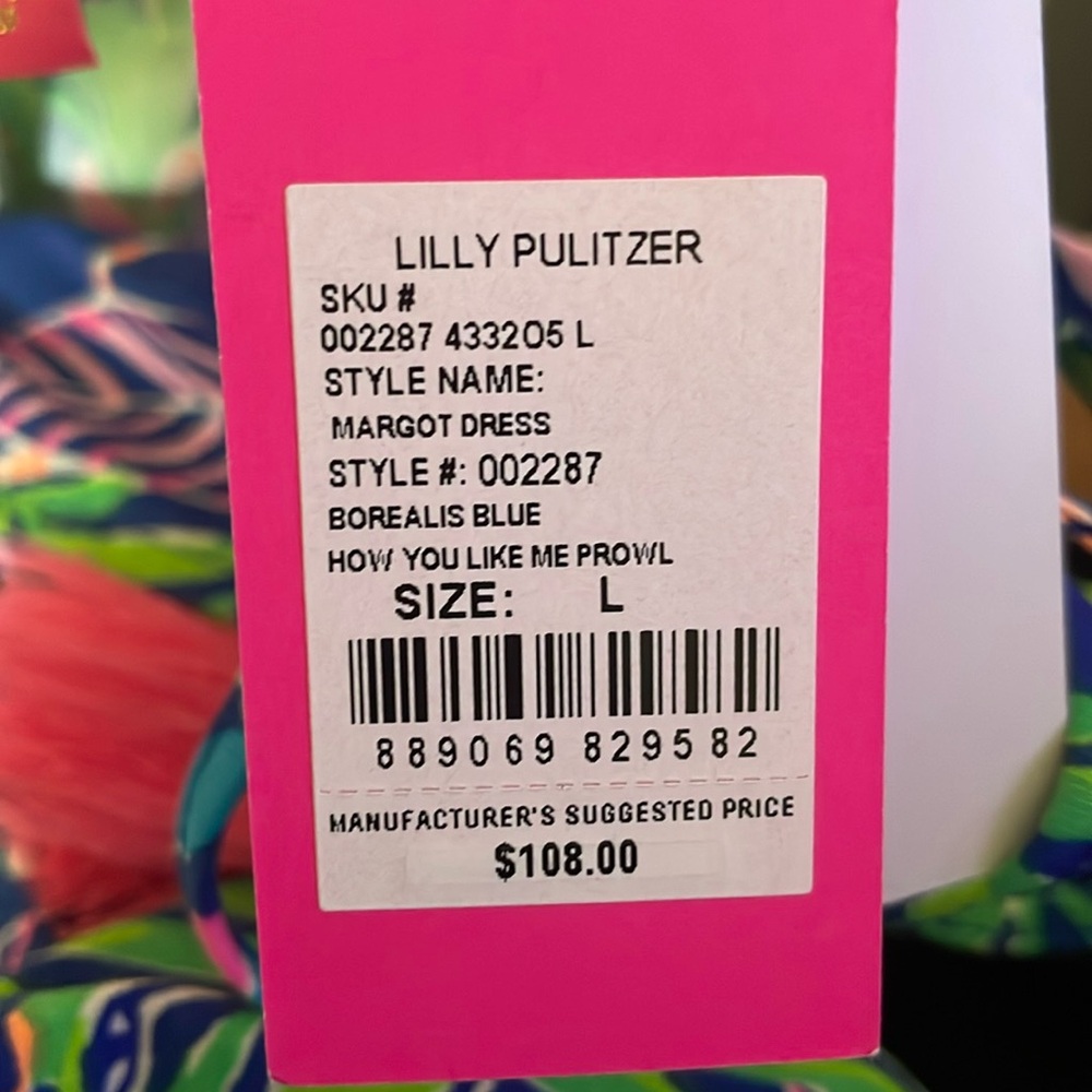LILLY PULITZER MARGOT DRESS IN BOREALIS BLUE HOW DO LIKE ME PROWL - Picture 7 of 11